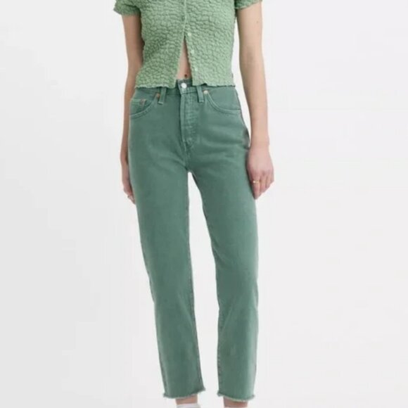 Levi's Denim - Green Levis 501 W27 L28